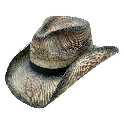 Paint Woven Toyo Straw Western Drifter Cowboy Hat