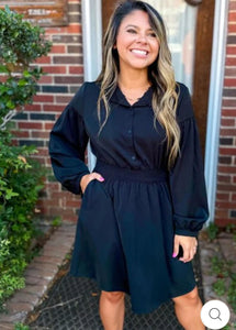 Black Button Down Dress