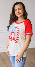 Load image into Gallery viewer, Mama Patriotic Rainbow Top