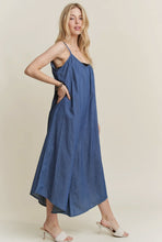 Load image into Gallery viewer, Wide Leg Chambray Cami Jumpsuit