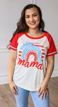 Load image into Gallery viewer, Mama Patriotic Rainbow Top