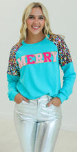 Load image into Gallery viewer, Merry Turquoise Sweatshirt