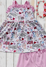 Load image into Gallery viewer, Valentine&#39;s Blue* Printed Girls Short Set