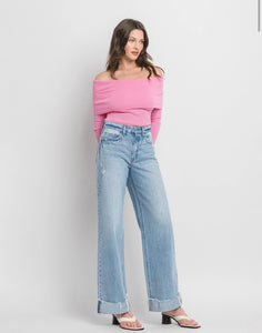 Kris 2 Cuffed Baggy Wide Leg Jeans