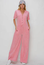 Load image into Gallery viewer, Mineral Wash Sweet Wideleg Jumpsuits