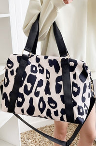 Leopard Print Weekender Travel Duffle Bag