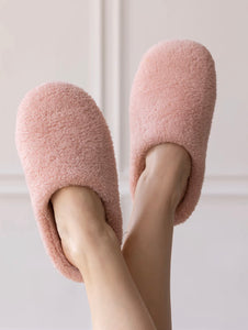 Plushy Bliss Pink Slippers