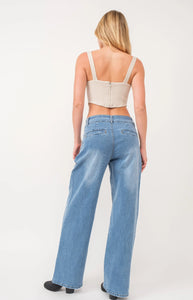 Oliver Knitted Denim Cropped Top