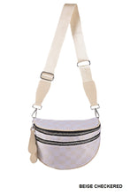 Load image into Gallery viewer, Double Zip Crescent Sling Bum Bag