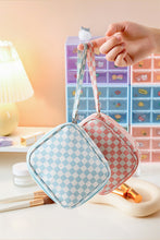 Load image into Gallery viewer, Checkered Cosmetic Makeup Travel Case