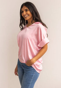 *Restock* Silk Elegance Pink Top