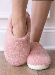 Plushy Bliss Pink Slippers