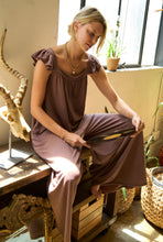 Load image into Gallery viewer, Ruffle Knit Maxi Jumpsuit - Mocha