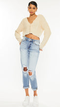 Load image into Gallery viewer, KanCan Light Wash Distressed Capri Jeans