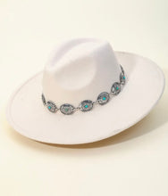 Load image into Gallery viewer, Western Concho Chain Fedora Hat