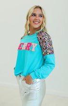 Load image into Gallery viewer, Merry Turquoise Sweatshirt