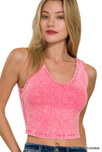 Load image into Gallery viewer, Washed Cotton V-Neck Sleeveless Top