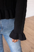 Load image into Gallery viewer, Bring The Warmth Sweater In Black