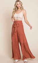 Load image into Gallery viewer, *Restock* Tie Front Ruched Waist Back Pants