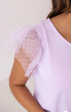 Load image into Gallery viewer, Tulle Sleeve Top, Lavender