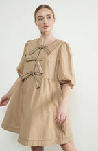 Load image into Gallery viewer, Embroidered Bow Tie Babydoll Dress