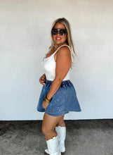 Load image into Gallery viewer, Denim &amp; Pearls Skort