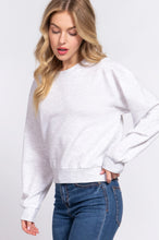 Load image into Gallery viewer, Long Sleeve Round Neck Crop Sweatshirt