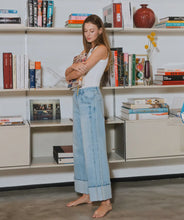 Load image into Gallery viewer, Kris Seamed Cuffed Baggy Wide Leg Jeans