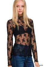 Load image into Gallery viewer, Lace See-Through Layering Top