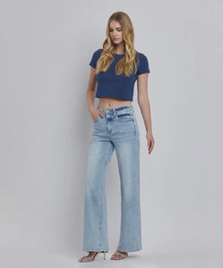 High Rise Super Wide Leg Jeans