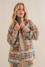 Load image into Gallery viewer, Blue B Exclusive Aztec Pattern Button Up Jacket