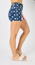 Load image into Gallery viewer, Americana Flag Fray Hem Denim Shorts