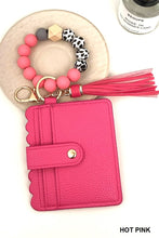 Load image into Gallery viewer, Beaded Bracelet Keychain Card Holder Wallet