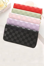 Load image into Gallery viewer, Checkered Monogram Vegan Leather Long Wallet