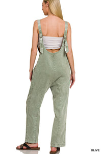 Casual Adjustable Strap Baggy Jumpsuit With Pocket