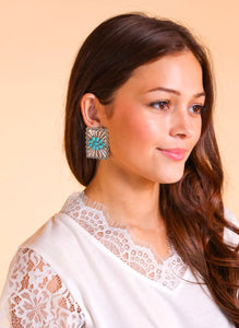 Call it a Western Party Silver Earrings