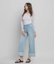 Load image into Gallery viewer, Kris Seamed Cuffed Baggy Wide Leg Jeans