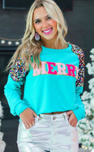 Load image into Gallery viewer, Merry Turquoise Sweatshirt