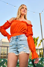 Load image into Gallery viewer, High Rise 90&#39;s Shorts with Distressing in Medium - Sneak Peek Denim