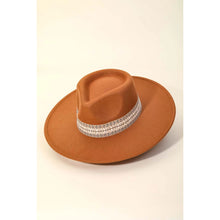 Load image into Gallery viewer, Flat Brim Boho Pattern Band Fedora Hat