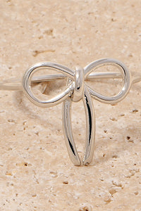 Metallic Ribbon Bow Wire Metallic Band Ring