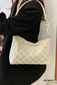 Checkered Monogram Shoulder Bag