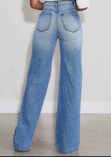 Load image into Gallery viewer, High-Rise Distressed Wide Leg Jeans