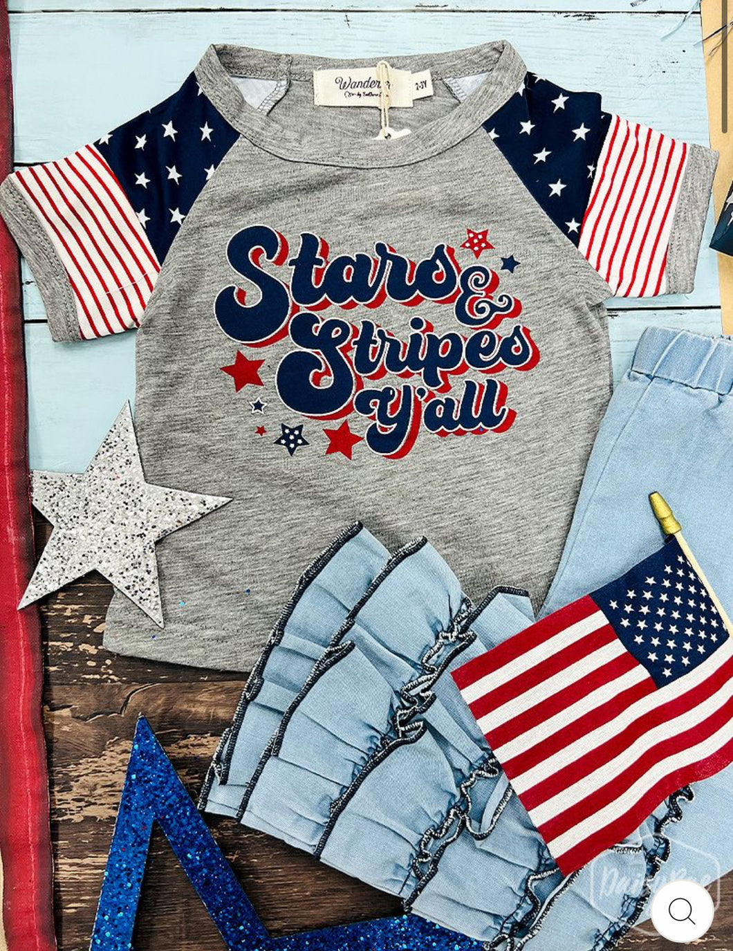 Girls Stars & Stripes Top