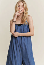 Load image into Gallery viewer, Wide Leg Chambray Cami Jumpsuit