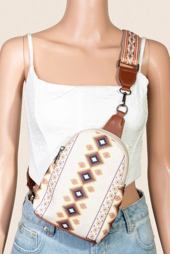 Tribal Pattern Crossbody Bag