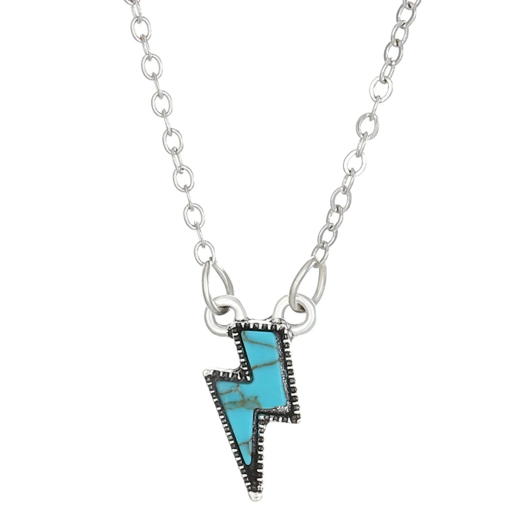 Turquiose Lightning Bolt Necklace