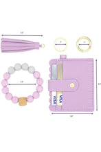 Load image into Gallery viewer, Beaded Bracelet Keychain Card Holder Wallet