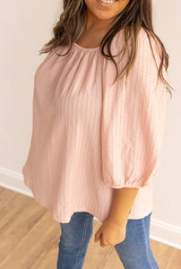 Pink Breeze Elegance Off The Shoulder Top
