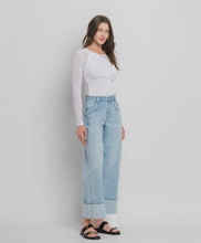 Load image into Gallery viewer, Kris Seamed Cuffed Baggy Wide Leg Jeans